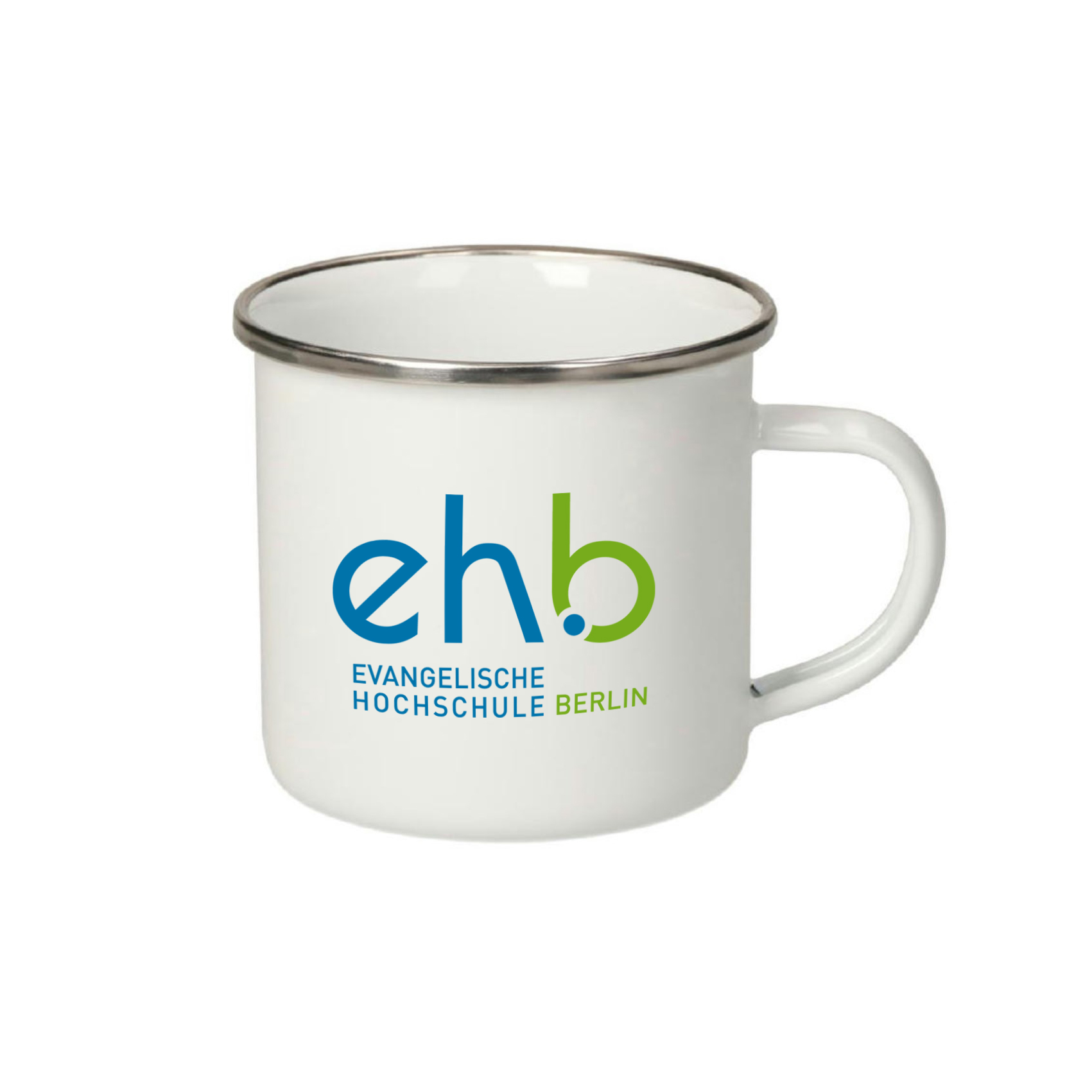 Emaille Tasse EHB-Logo
